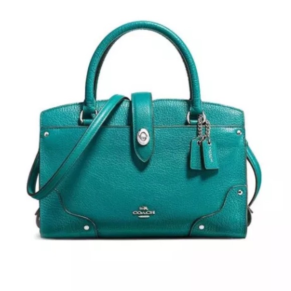 COACH Grain Leather Mercer 24 Satchel Handbag - Picture 11 of 11